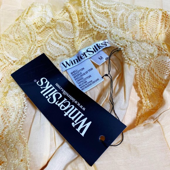 Wintersilks Yellow Country Nightgown, Medium - Picture 9 of 10